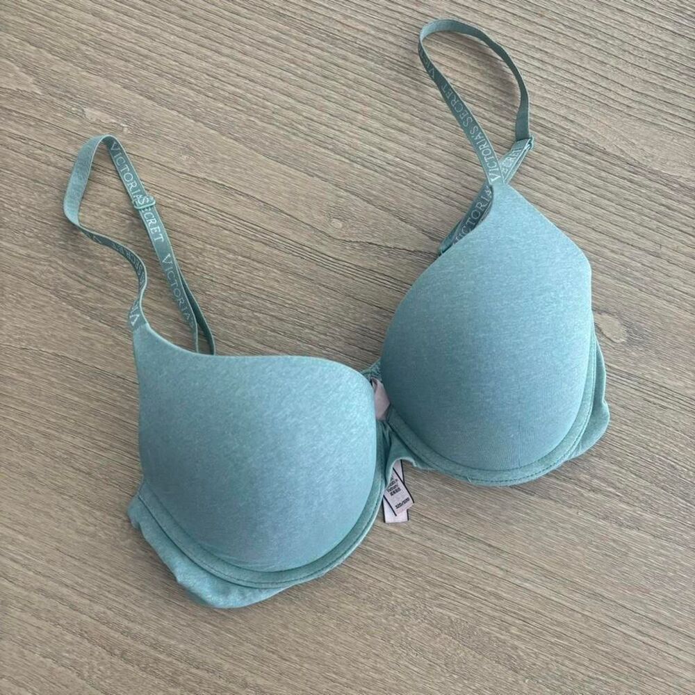 Victoria Secret Blue Branded Straps Bra 32D